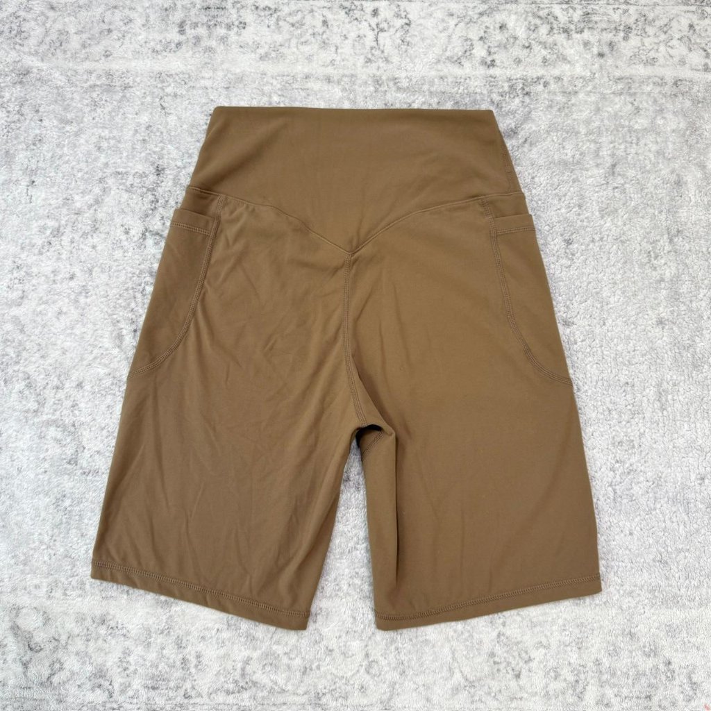 Sunzel Biker Shorts Legging Buttery Material Brown No Front Seam Shorts W